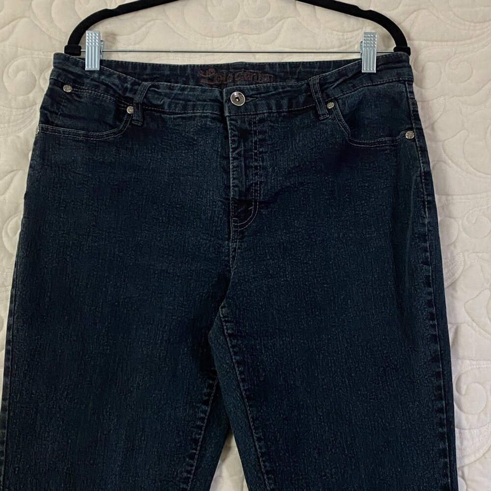 Lois Denim Long Black Jeans Size 34 Straight Leg